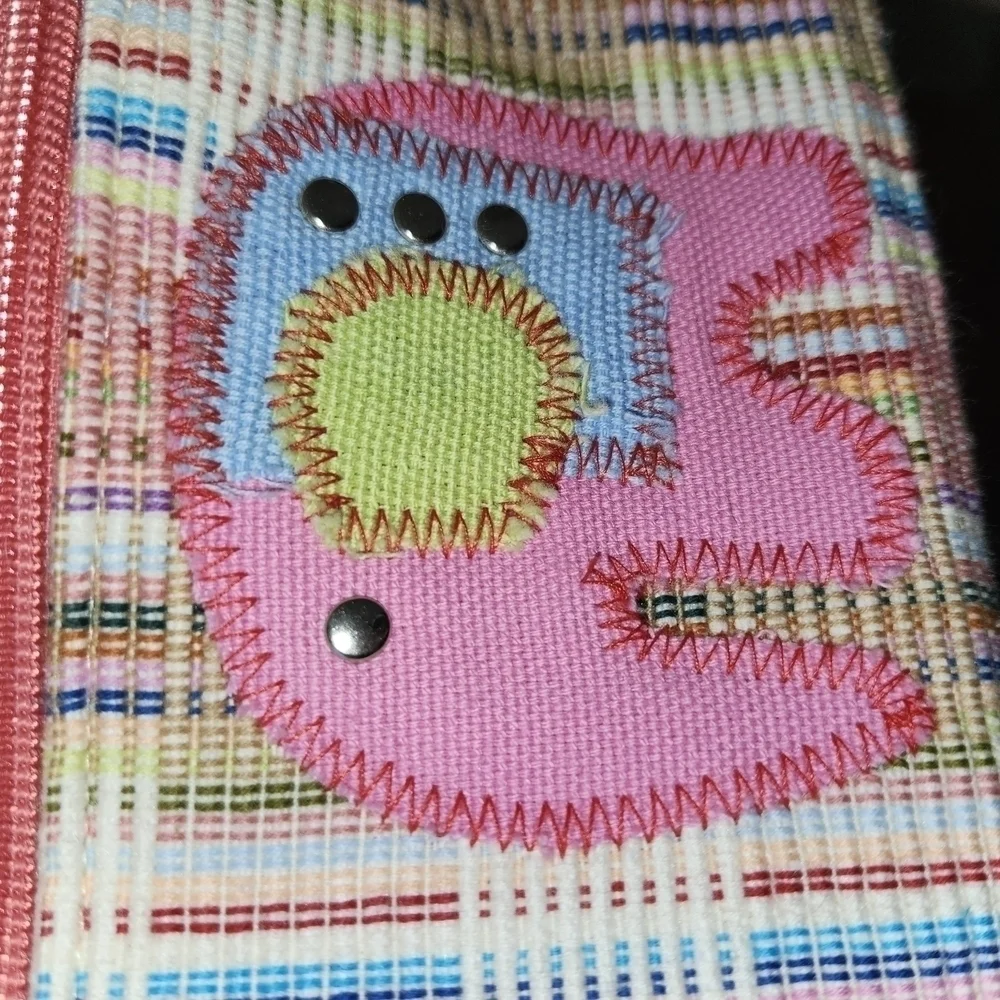 NWOT Colorful Striped Women's Bag with Elephant Design
